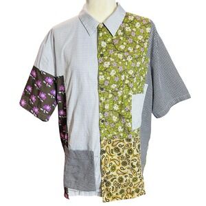 McQ by Alexander McQueen Patchwork Button-Down Shirt